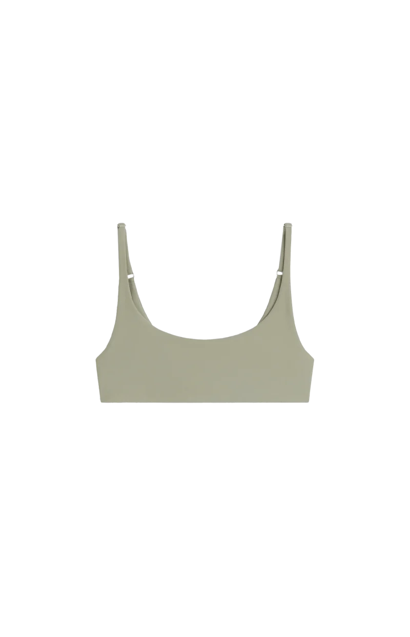 Scoop Bikini Top in Light Sage