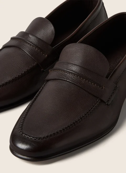 Кожени мокасини Zegna — снимка 4