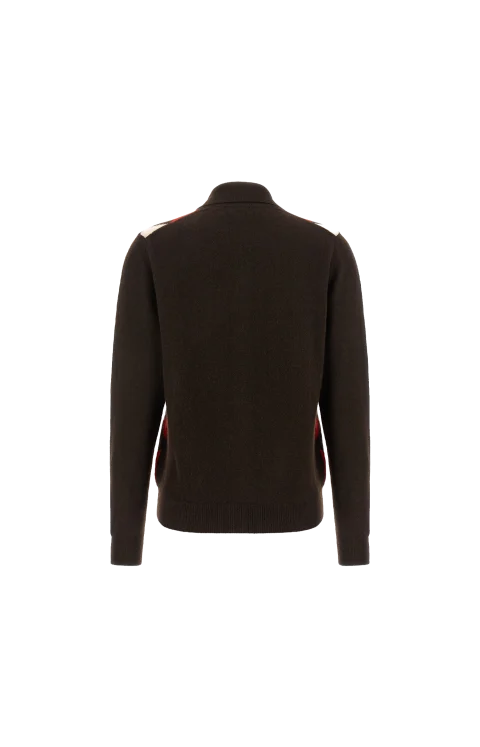 Cashmere Cardigan in Dark Brown — снимка 3