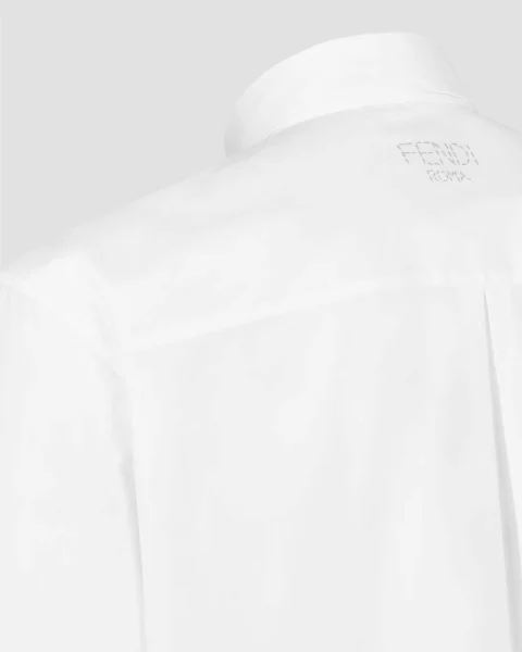 White Cotton Shirt — снимка 3