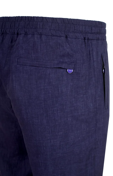 Linen Pants in Navy Blue — снимка 2