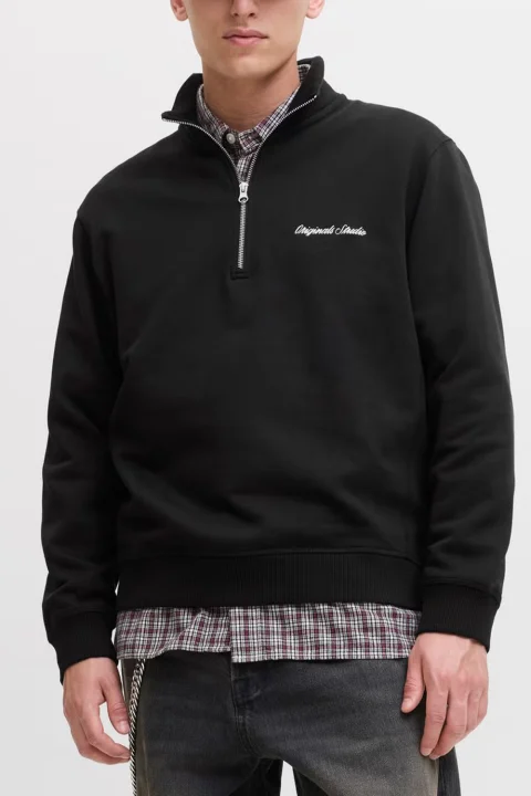Суичър Jornorrebro Emb High Neck 12282899 C-N10 black — снимка 2