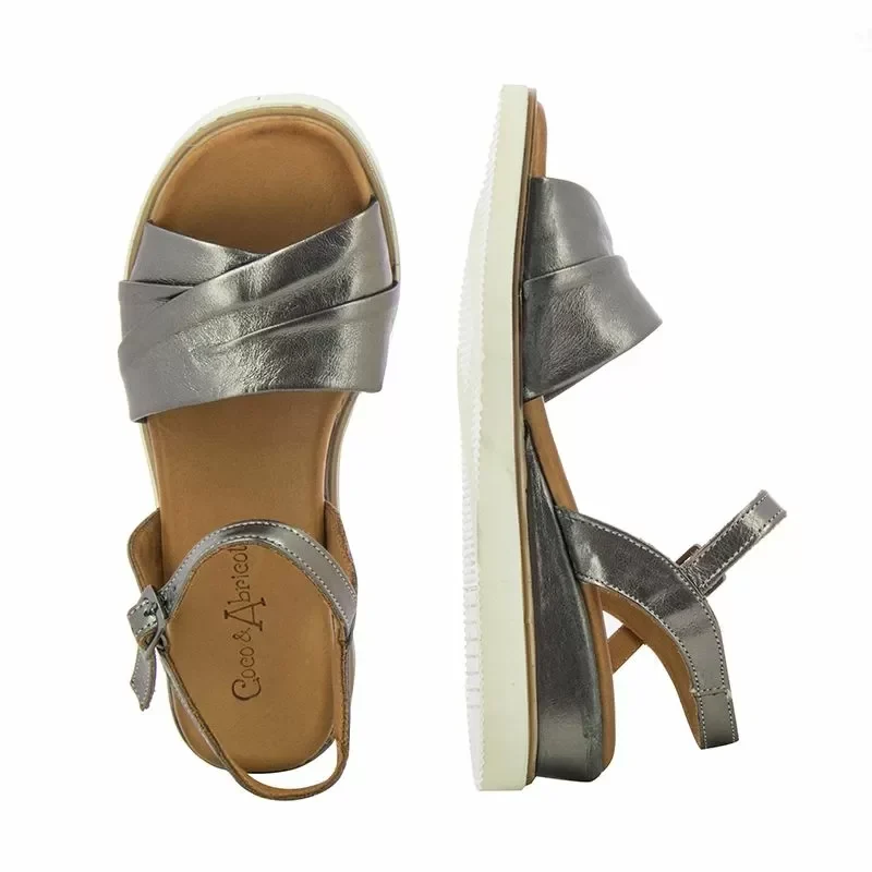 Дамски Сандали На Платформа COCO ABRICOT – V2691A PEWTER — снимка 5