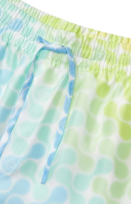 Gradient Tennis Tile Silk Shorts — снимка 3