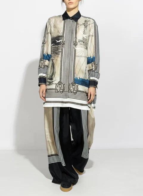 Копринена риза Max Mara Mxmteglia — снимка 3