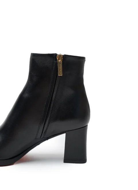 Боти от естествена кожа с ток Santoni — снимка 3
