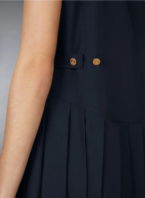 Рокля с плисиран мотив 'School Uniform' Thom Browne — снимка 5