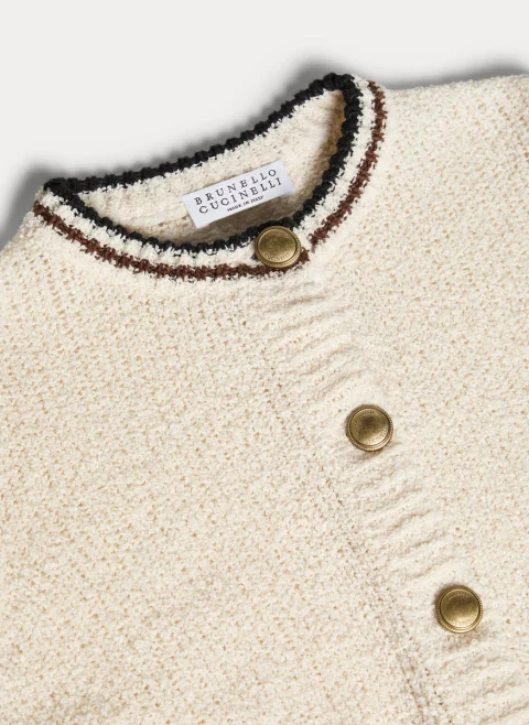 Жилетка с раиран мотив Brunello Cucinelli Kids 4-6 — снимка 3