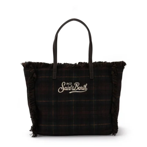 Дамска чанта Vanity Tartan SAINT BARTH — снимка 6