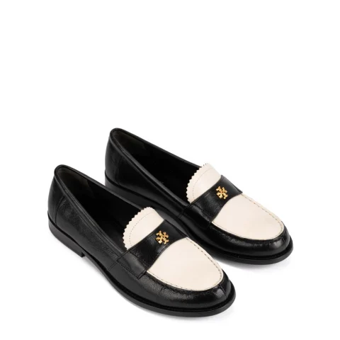 Дамски черно-бели мокасини TORY BURCH — снимка 6