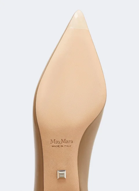 Кожени обувки на ток Max Mara Mxabeati — снимка 6