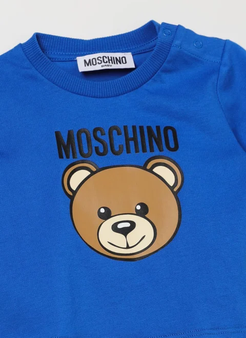 Тишърт с принт Teddy bear Moschino Kids — снимка 6
