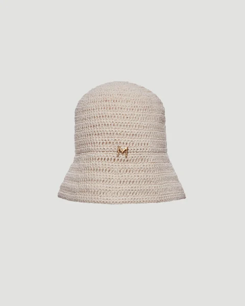 Handmade Crochet Bucket Hat in Cream — снимка 2