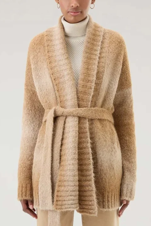 Жилетка Check Wool CFWWKN0233FRUF0695 7391 suede brown — снимка 2