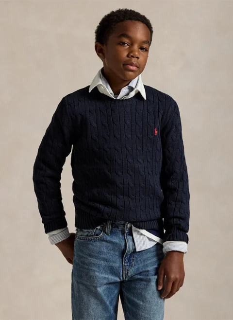Пуловер 'Cable-Knit' Ralph Lauren Kids 6-14