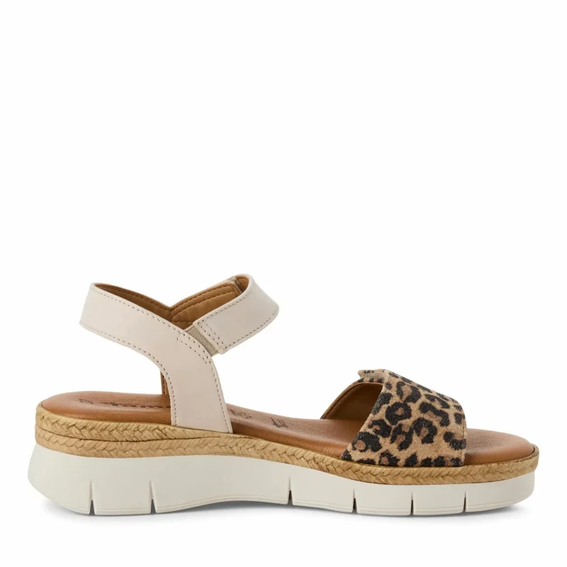 Дамски Сандали На Платформа TAMARIS – 1-28220-44-412 IVORY/LEOPARD — снимка 2