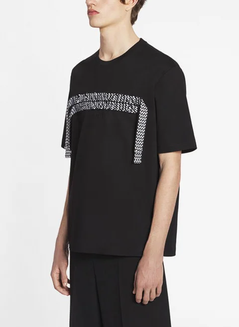 Тишърт с бродерия Lanvin — снимка 7