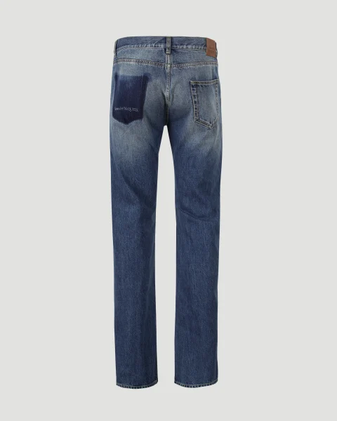 Straight-Cut Denim Jeans — снимка 2