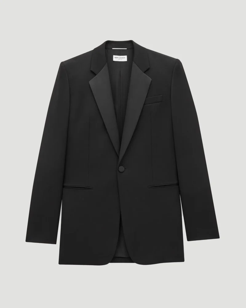 Tuxedo Jacket in Grain de Poudre