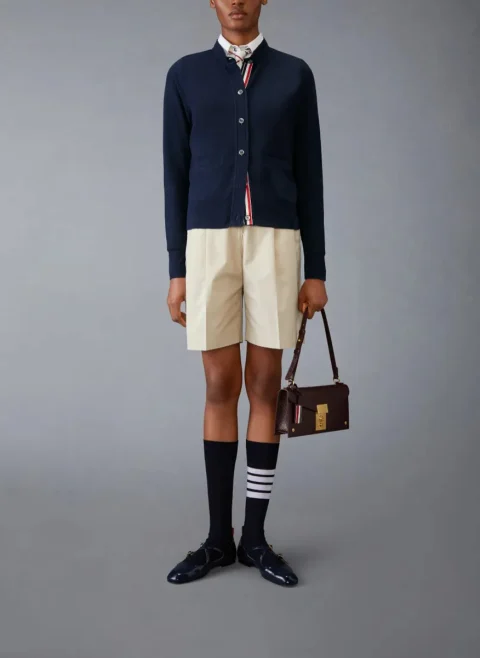 Къс панталон с централен фабричен ръб Thom Browne — снимка 4