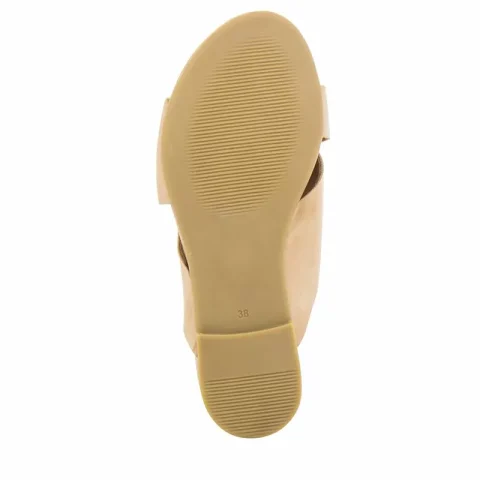 Дамски равни чехли VERANO – 030.02.1589 TOAST NUBUCK — снимка 4