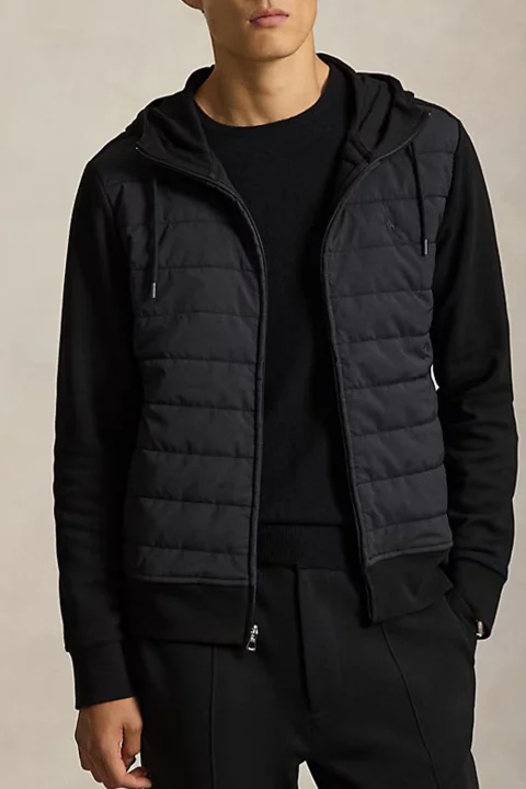 Жилетка 32/1 Dbl Knit Jacq-Knt 710B27138003 001 black — снимка 2