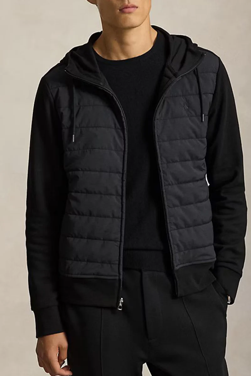 Жилетка 32/1 Dbl Knit Jacq-Knt 710B27138003 001 black — снимка 2