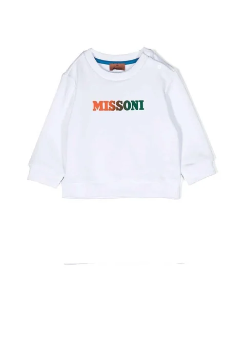 Суитшърт с лого принт Missoni Kids — снимка 2