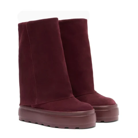 Дамски боти бордо Double Face Casadei — снимка 6