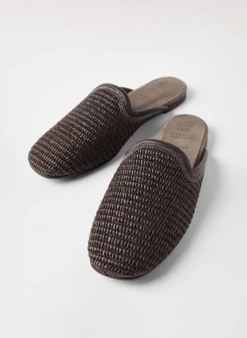 Чехли 'Techno raffia' Brunello Cucinelli — снимка 4