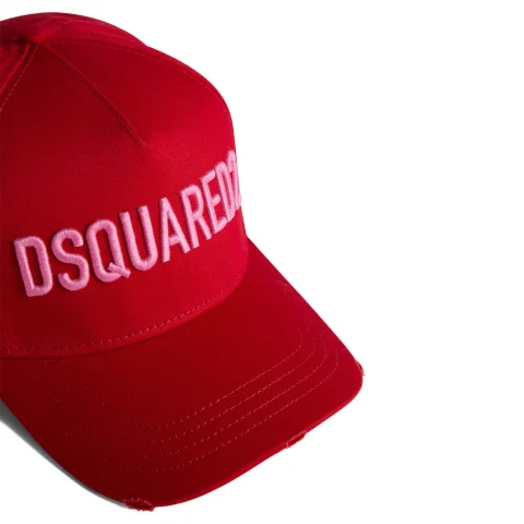 Червена бейзболна шапка Dsquared2 — снимка 8