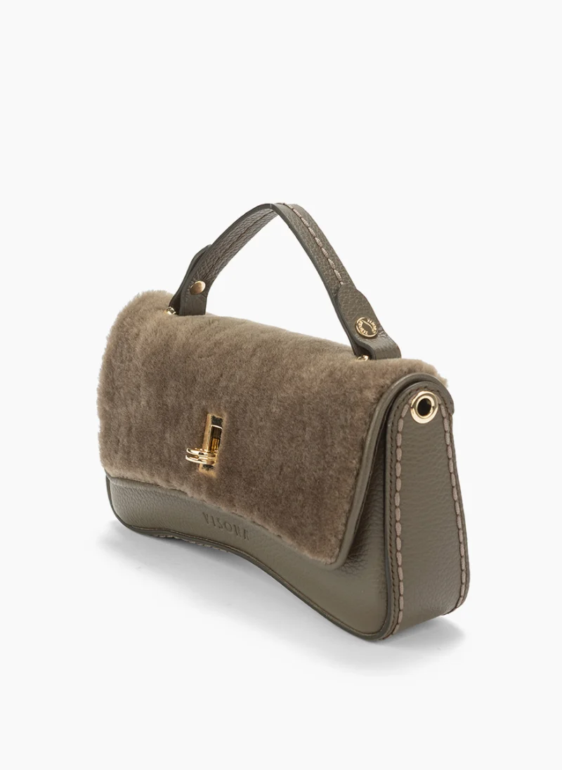 Мини кожена чанта Visona Courmayeur — снимка 7