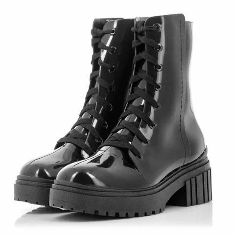 Дамски Гумени Боти PETITE JOLIE – PJ5604 J-LASTIC BLACK/BLACK/WHITE — снимка 2