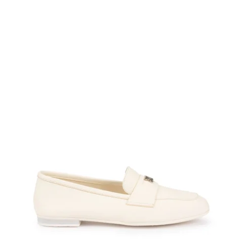Дамски бели кожени мокасини Casadei