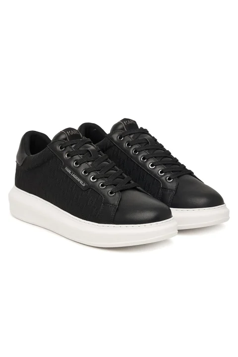 Sneakers Kapri Mens Woven Monogram Lo Lace KL52519J 800-black jacq textile — снимка 2