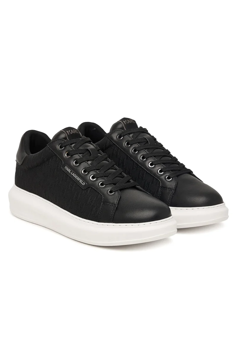 Sneakers Kapri Mens Woven Monogram Lo Lace KL52519J 800-black jacq textile — снимка 2