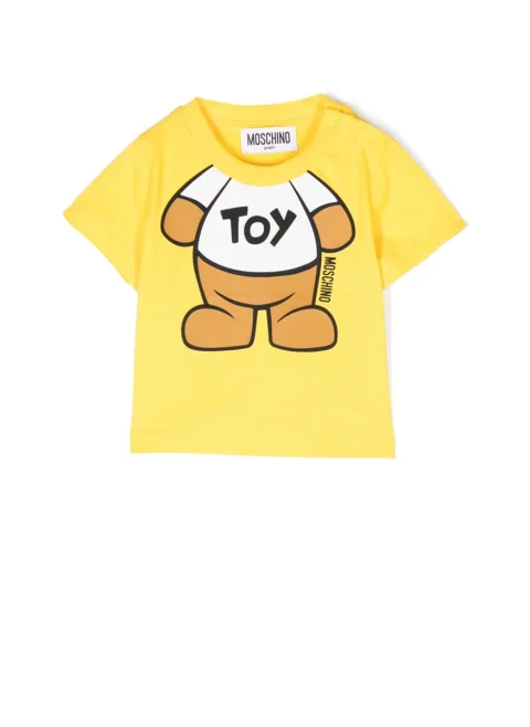 Тишърт с принт Moschino Kids — снимка 7