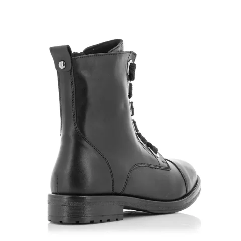 Дамски Равни Боти CARLO FABIANI – TOP 127 BLACK LEATHER — снимка 2