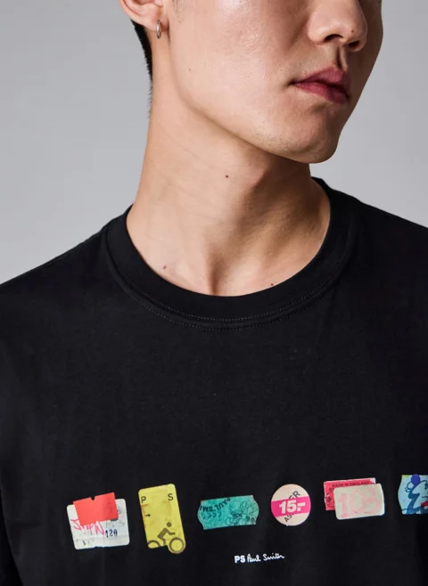 Тишърт с принт 'Stickers' PS Paul Smith — снимка 5