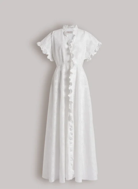 Дълга рокля с бродерия Alberta Ferretti — снимка 4