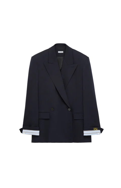 Double-Breasted Jacket in Wool Blend