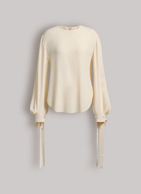 Блуза с коприна 'Dramatic effect' Alberta Ferretti — снимка 4