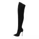 Дамски черни чизми с ток "Blade" Casadei — снимка 5