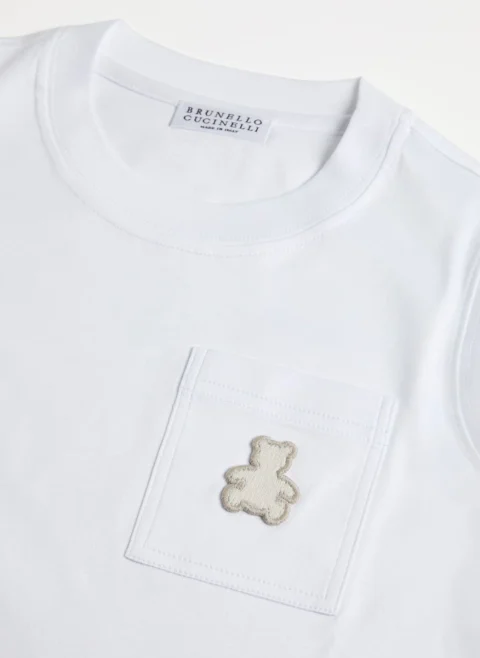 Блуза с апликиран джоб 'Bernie' Brunello Cucinelli Kids 6 — снимка 3
