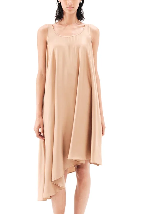 Рокля "Silky Moments" Asymmetrical Sleeveless Dress 23265 13212-caramel