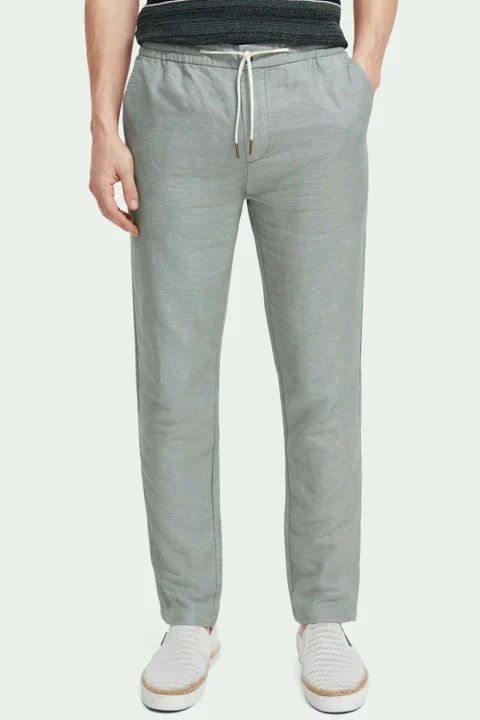 Панталон Warren Cotton/Linen Twill Jogger 174932 SC0115 army — снимка 2