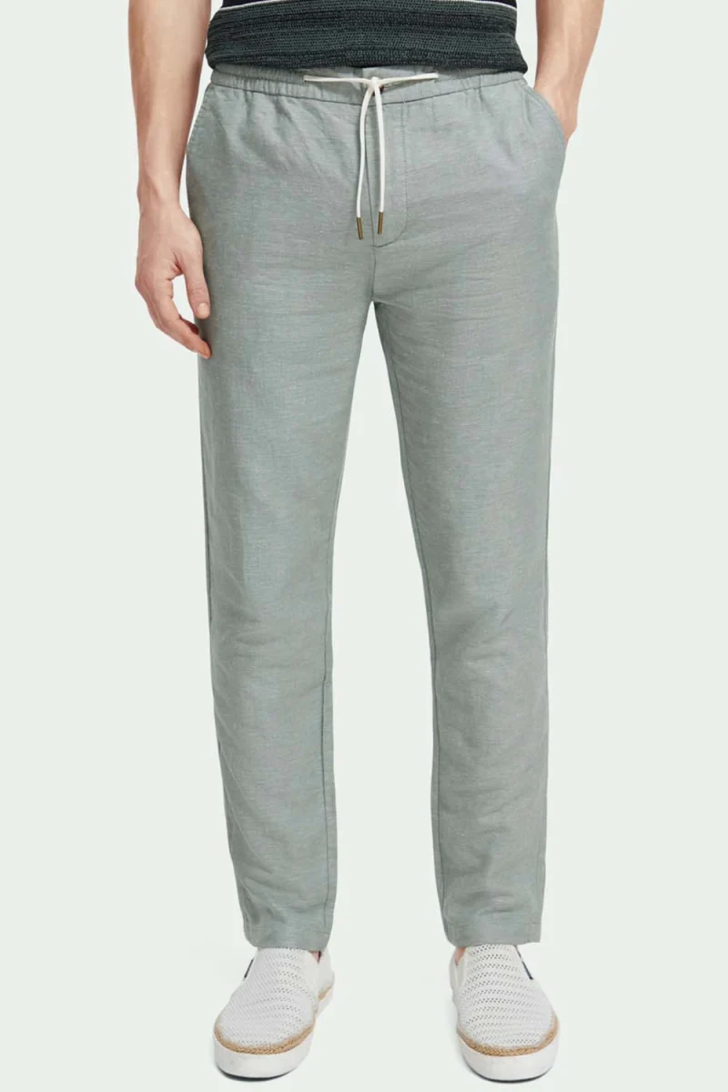 Панталон Warren Cotton/Linen Twill Jogger 174932 SC0115 army — снимка 2