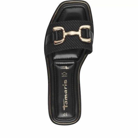 Дамски Равни Чехли TAMARIS – 1-27100-42-001 BLACK — снимка 5