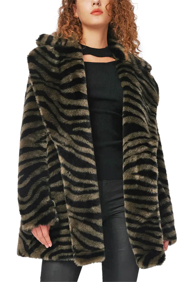 Палто Tanesha DVFNF3S003ZBOLV C7638 zebra olive