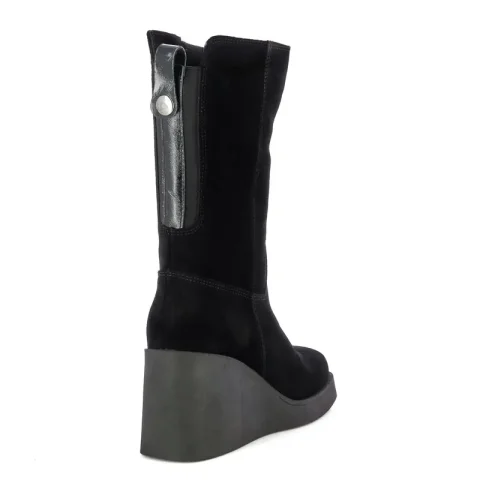 Дамски Боти На Платформа CARLO FABIANI – 057-2501 BLACK NUBUCK — снимка 2